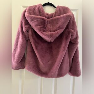 Lavender Brown Fur Jacket